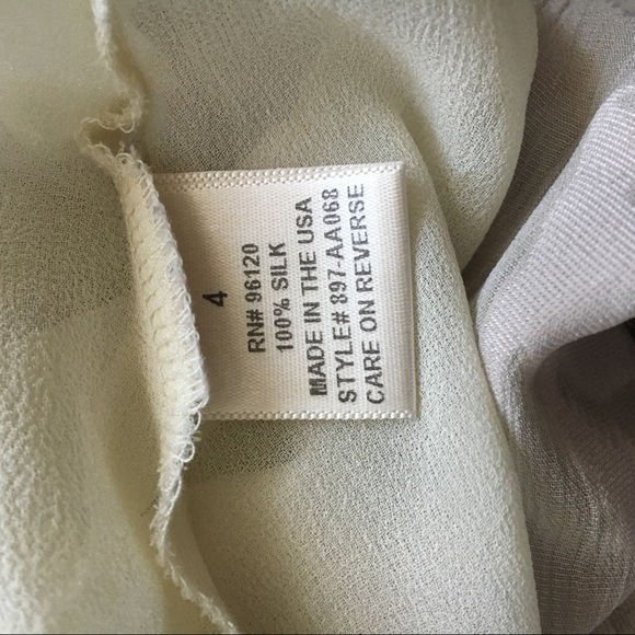 10 Crosby Derek Lam Blush Pink and Cream Silk Top - Picture 7 of 8